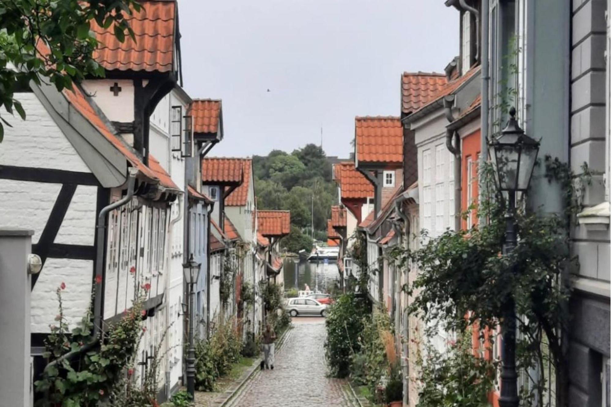 Hafenblick Ferienwohnung In Der Altstadt Mit Parkplatz フレンスブルク エクステリア 写真